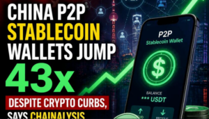 中 P2P 스테이블코인 지갑 43배 급증